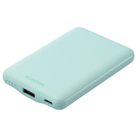 エレコム 薄型コンパクトモバイルバッテリー(5000mAh/3A/C×1+A×1) グリーン DE-C45-5000GN