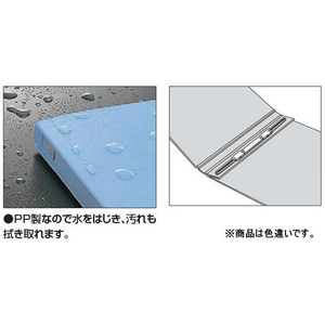 コクヨ フラットファイル(PPワイド) A4タテ とじ厚25mm 青 1冊 F814817-ﾌ-HW10NB-イメージ3