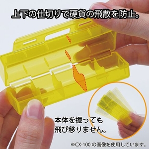 カール事務器 コインケース 1円硬貨 50枚収納 クリア FCE069V-CX-1-J-イメージ4
