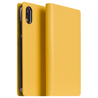 SLG Design iPhone XR用ケース Calf Skin Leather Diary イエロー SD15469I61