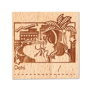 アーテック 木柄スタンプ30 レトロポップ シティガール デイリーログ FCE581U-74777-イメージ1