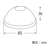 シモジマ ヘイコー A-PET ドーム蓋 口径85mm C穴付き 50個 FC014NJ-4525011-イメージ5