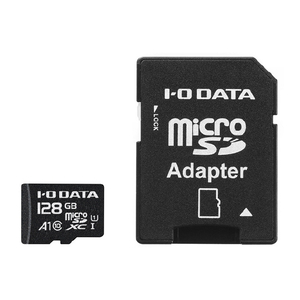 I・Oデータ A1/UHS-I UHS スピードクラス1対応 microSDメモリーカード 128GB (SDカード変換アダプター付き) オリジナル IEMS128GA1-イメージ1