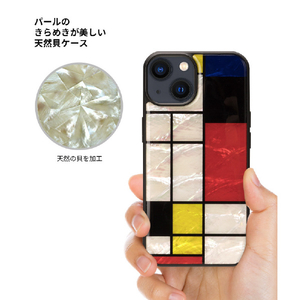 ikins iPhone 15用天然貝ケース Mondrian I25469I15-イメージ3