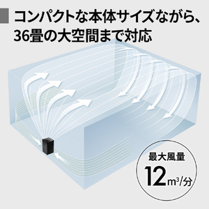 シャープ 加湿レス空気清浄機 Purefit グレー系 FP-W120-H-イメージ8