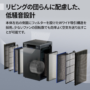 シャープ 加湿レス空気清浄機 Purefit グレー系 FP-W120-H-イメージ9