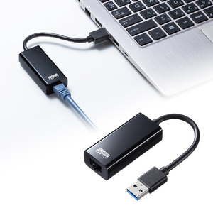 サンワサプライ USB3．2-LAN変換アダプタ ブラック USB-CVLAN1BKN-イメージ6