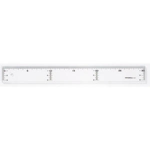 西敬 30cmアクリル直線定規 2mm厚 縦目盛り付き FC55884-RA-3020-イメージ1