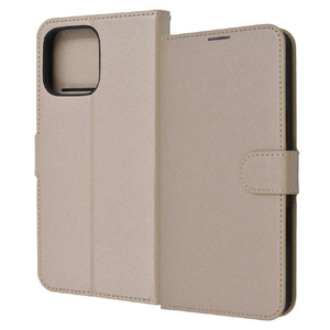 レイアウト iPhone 16 Pro Max用Like standard 耐衝撃 マグネットベルト シンプル 手帳型レザーケース シャイニーベージュ RT-P49ELC1/BE-イメージ1