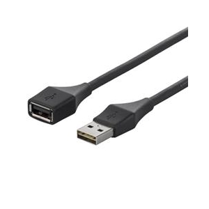 BUFFALO どっちもUSBコネクター採用 USB2．0延長ケーブル(A to A)(1．5m) どっちもUSBケーブル ブラック BSUAADU215BKA-イメージ1