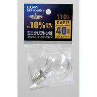 エルパ ミニクリプトン球 E17口金 40W形(36W) 1個入り クリア GKP-H36HC