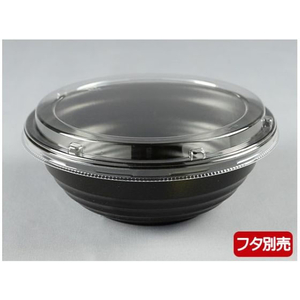 パックスタイル 耐熱どんぶり容器 YS丼 D-2 黒 本体 50個 FC306SH-00653121-イメージ2
