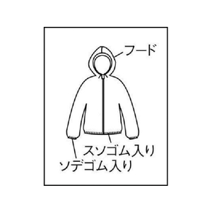トラスコ中山 TRUSCO 不織布使い捨て保護服フード付ジャンバー 3L FC921EX-3631125-イメージ3