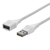 BUFFALO どっちもUSBコネクター採用 USB2．0延長ケーブル(A to A)(1．5m) どっちもUSBケーブル ホワイト BSUAADU215WHA-イメージ1