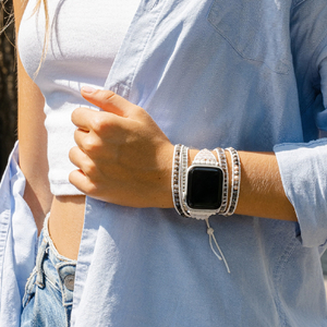CAPE DIABLO Apple Watch 38-49mm用バンド ホワイトラブラドライト Sサイズ CD23471AW-イメージ4