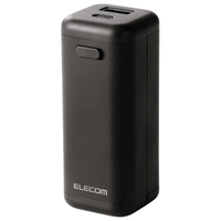 エレコム 乾電池式モバイルバッテリー(C×1+A×1/A-Cケーブル付属) ブラック DE-KD06BK