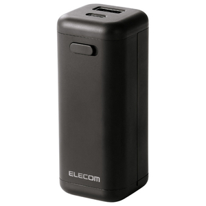 エレコム 乾電池式モバイルバッテリー(C×1+A×1/A-Cケーブル付属) ブラック DE-KD06BK-イメージ1