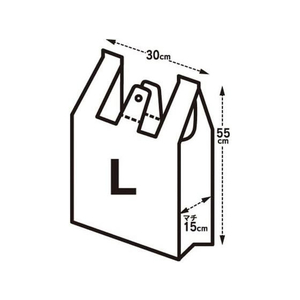 ケミカルジャパン 乳白手さげポリ袋 L 20枚 FC381RK-WH-L-イメージ2