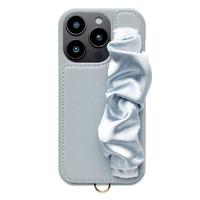ユニケース iPhone 16 Pro用Classy Scrunchie Case ペールブルー UNI-CSIP24MP-2CSPB