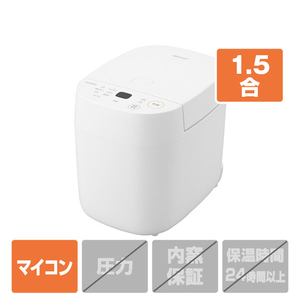 ツインバード マイコン炊飯ジャー(1．5合炊き) ホワイト RM-4547W-イメージ1