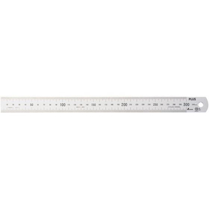 プラス 定規 ステンレス直尺 30cm 1mm厚 シルバー FCP3026-47742-イメージ1