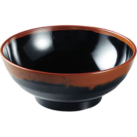 エンテック 長次郎窯そば丼(特大) 内黒 FC73024-AN70B