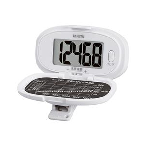 タニタ 歩数計 ホワイト PD-647-WH タニタ 歩数計 ホワイト PD-647-WH