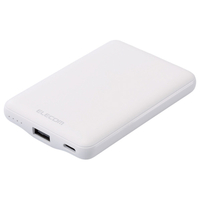 エレコム 薄型コンパクトモバイルバッテリー(5000mAh/3A/C×1+A×1) ホワイト DE-C45-5000WH