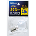 エルパ ミニクリプトン球 E17口金 40W形(36W) 1個入り ホワイト GKP-H36HW
