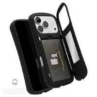 ラスタバナナ iPhone18 Pro/17Pro用 HOLDY ﾐﾗｰ+ｶｰﾄﾞ収納付き ブラック 9588IP6BHPBK