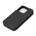 PGA iPhone 15 Pro用バックフリップケース ブラック PG-23BBF03BK