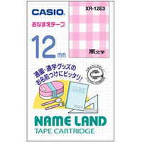 カシオ おなまえテープ(黒文字/12mm幅) XR-12E3