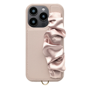 ユニケース iPhone 16 Pro用Classy Scrunchie Case ピンク UNI-CSIP24MP-2CSPK-イメージ1