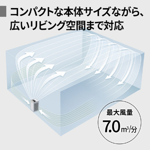 シャープ 加湿レス空気清浄機 オリジナル Purefit ホワイト系 FP-70E6-W-イメージ8
