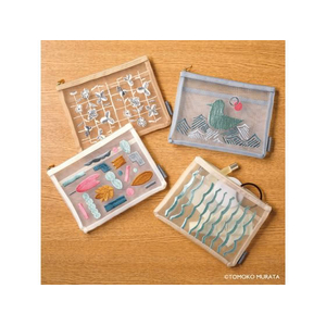 ヒサゴ ムラタトモコ 刺繍メッシュポーチ Seabird(海鳥) FCB284K-UTN311-イメージ3