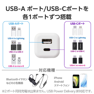 エレコム 乾電池式モバイルバッテリー(C×1+A×1/A-Cケーブル付属) ホワイト DE-KD06WH-イメージ6