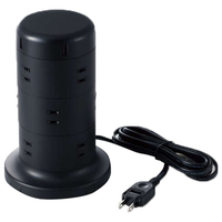 エレコム タワー型12口タップ(2.0m) ブラック ECT-0720BK