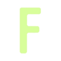 IM/非常用標識 中輝度蓄光カッテイング文字 英字 F 粘着シール FC314WT-1030000