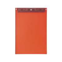 リヒトラブ Mutual 超薄型クリップボードフック穴付A4 テラコッタオレンジ FC340SN-A2067-4