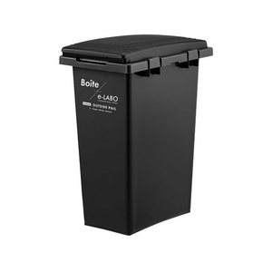 天馬 Boite e-LABO つなげて分別ペール 45L ブラック FCF955M-ELB-TBP45 BK-イメージ1