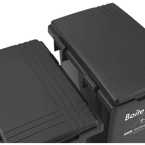 天馬 Boite e-LABO つなげて分別ペール 45L ブラック FCF955M-ELB-TBP45 BK-イメージ4