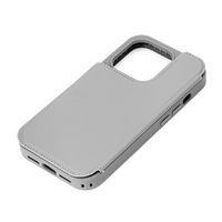 PGA iPhone 15 Pro用バックフリップケース グレー PG-23BBF04GY