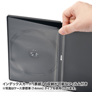 サンワサプライ スリムDVDトールケース(2枚収納・10枚セット) ブラック DVD-TU2-10BKN-イメージ4