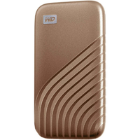 WESTERN DIGITAL 外付けSSD USB-C+USB-A接続(500GB/ポータブル型) My Passport SSD 2020 Hi-Speed ゴールド WDBAGF5000AGD-JESN