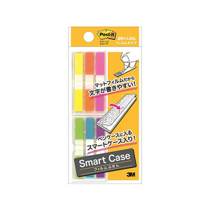 3M ポスト・イット フィルム 透明スリム見出し スマートケース 44×6mm 6色 6冊 F610024-680MSH-SC1-イメージ1