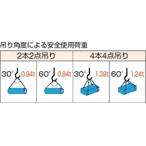 トラスコ中山 Wスリング Aタイプ 8mm×2.5m FC779KW-1770004-イメージ2