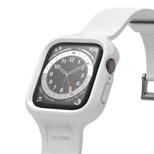 araree Apple Watch 45/44mm用ケース一体型バンド Duple Pro ホワイト AR26474AW-イメージ1