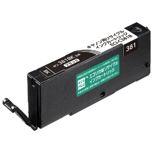 エコリカ 互換リサイクルインクカートリッジ ブラック ECI-C381B エコリカ 互換リサイクルインクカートリッジ ブラック ECI-C381B
