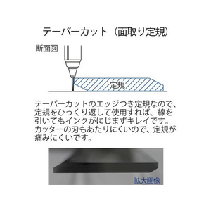 プラス 定規 再生PET 直定規 30cm 透明 FCP3029-47189-イメージ7