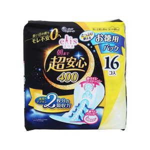 大王製紙 エリス 朝まで超安心400 特に心配な夜 羽付16個 FCD608H-イメージ1